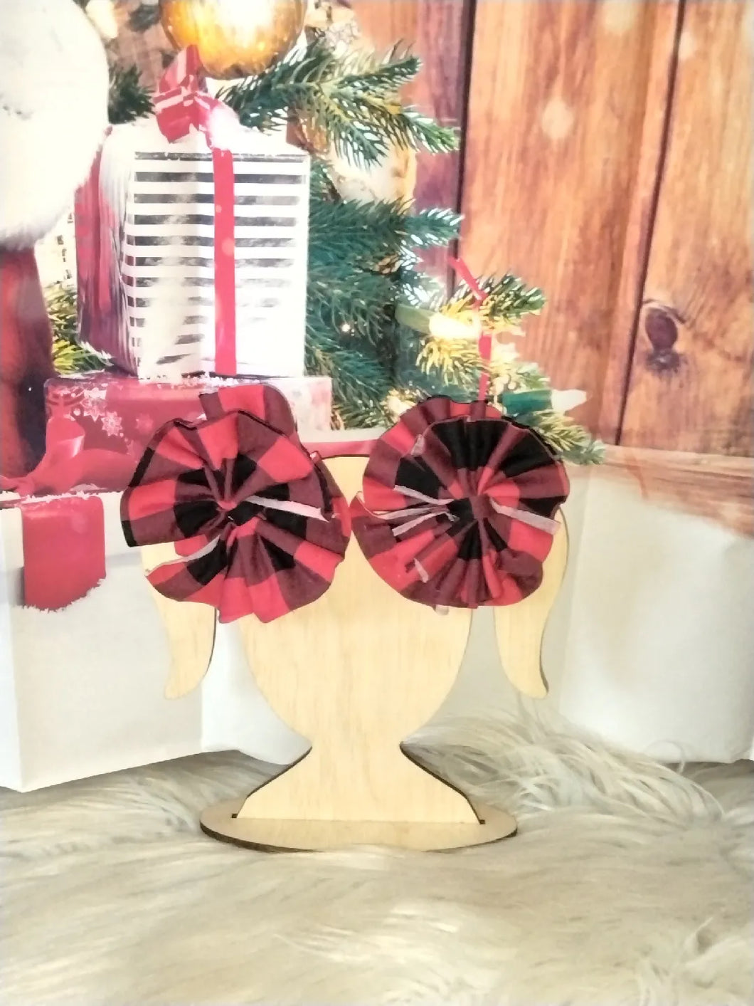 Buffalo plaid shredded piggies