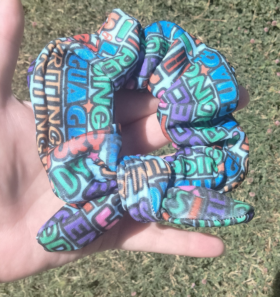 School word scunchie