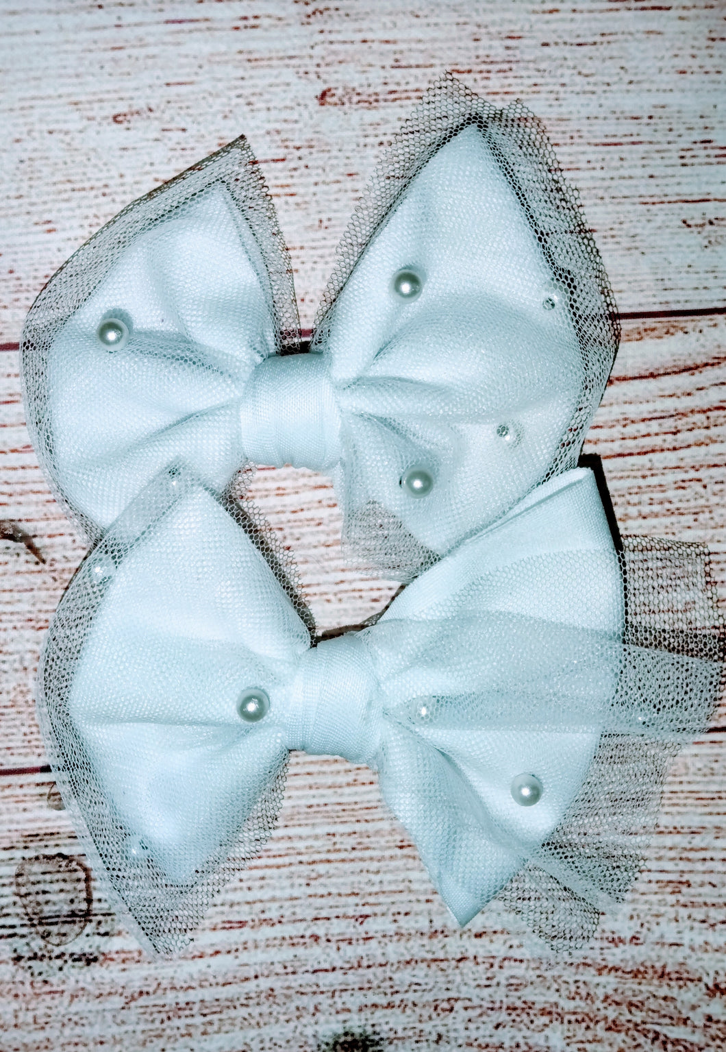 White/ tulle piggies