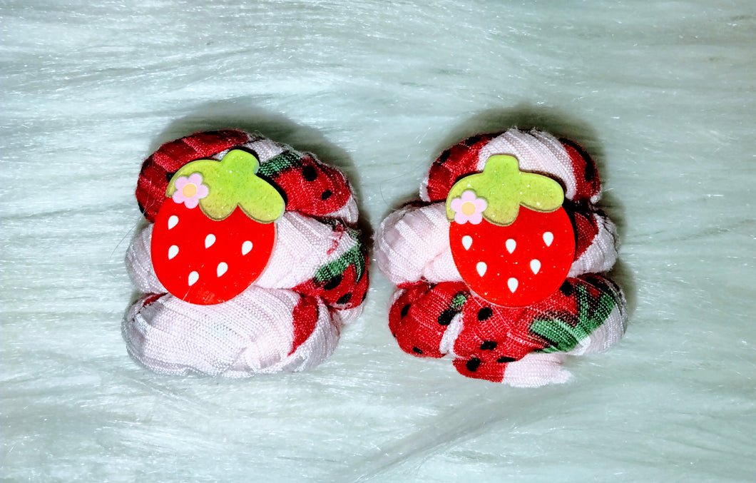 Strawberry top knots