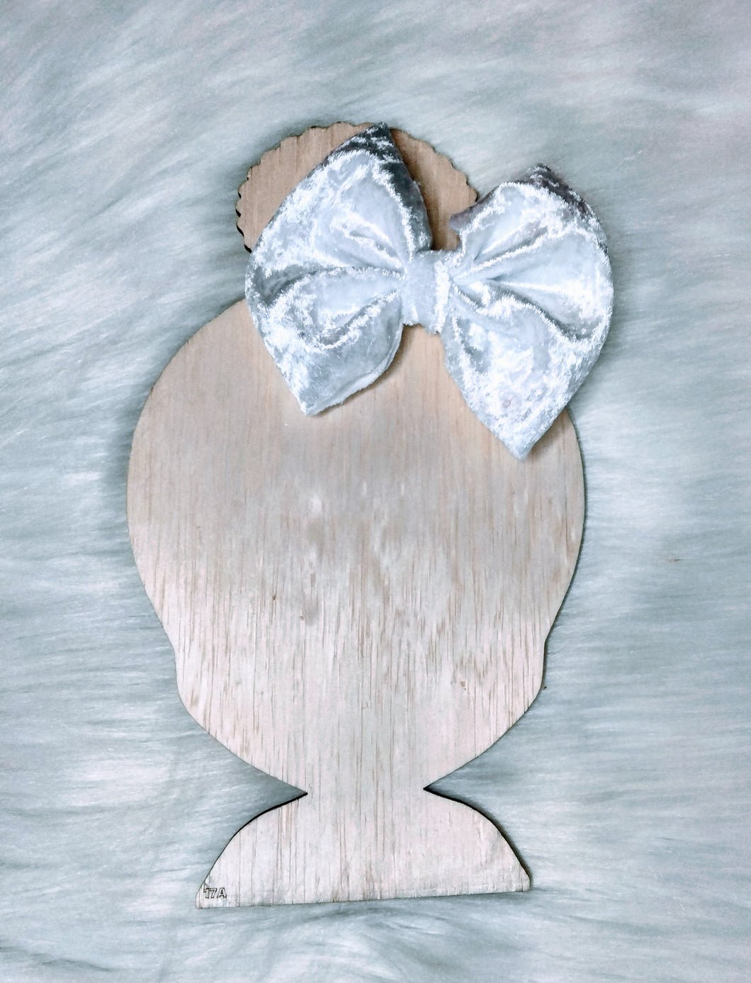 White velvet bow