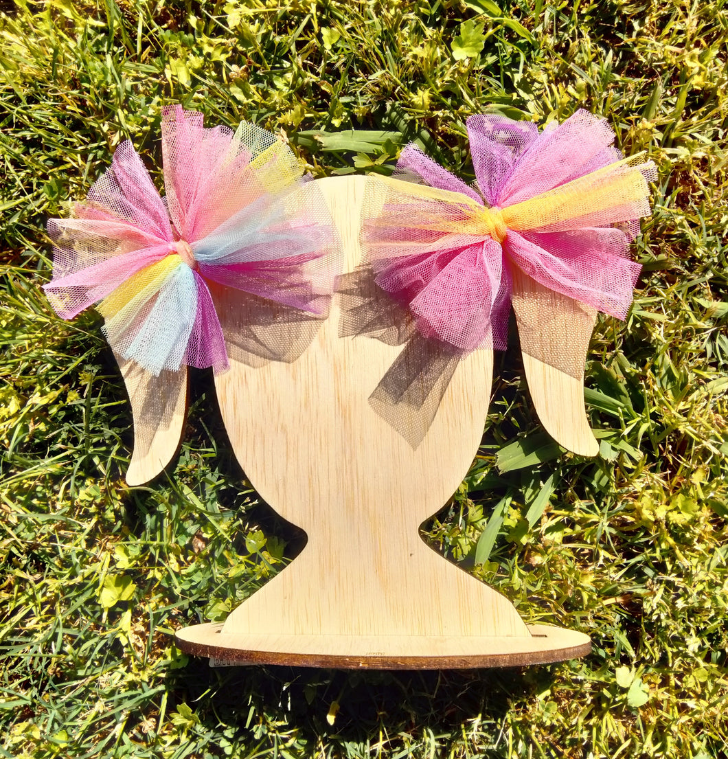 Rainbow tulle shredded piggies