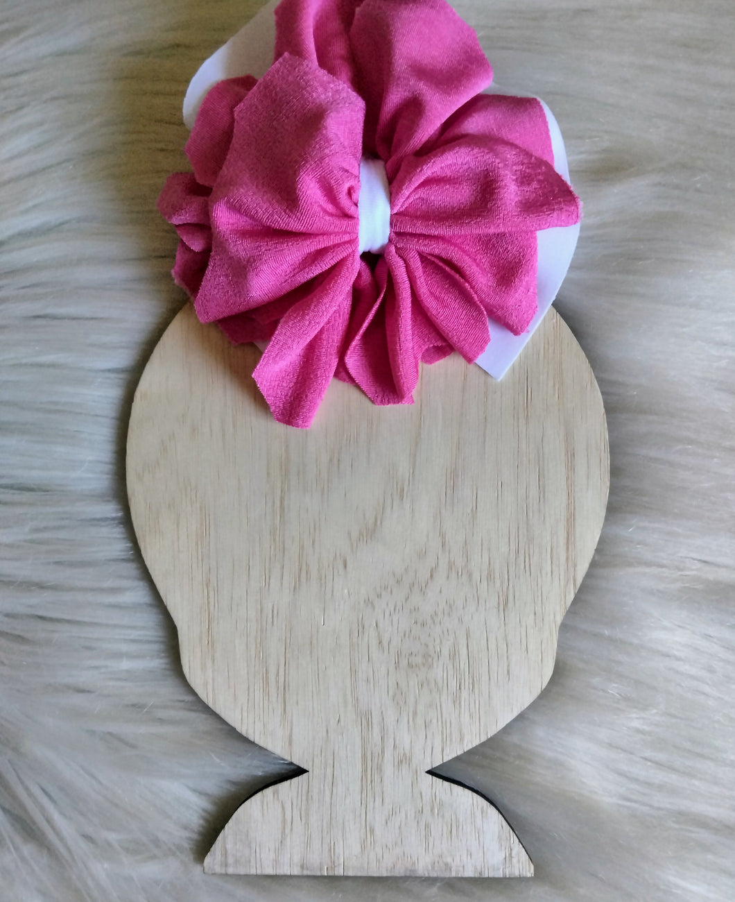 Pink flower bow