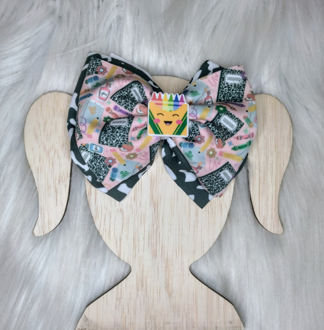 Double stacked school bow