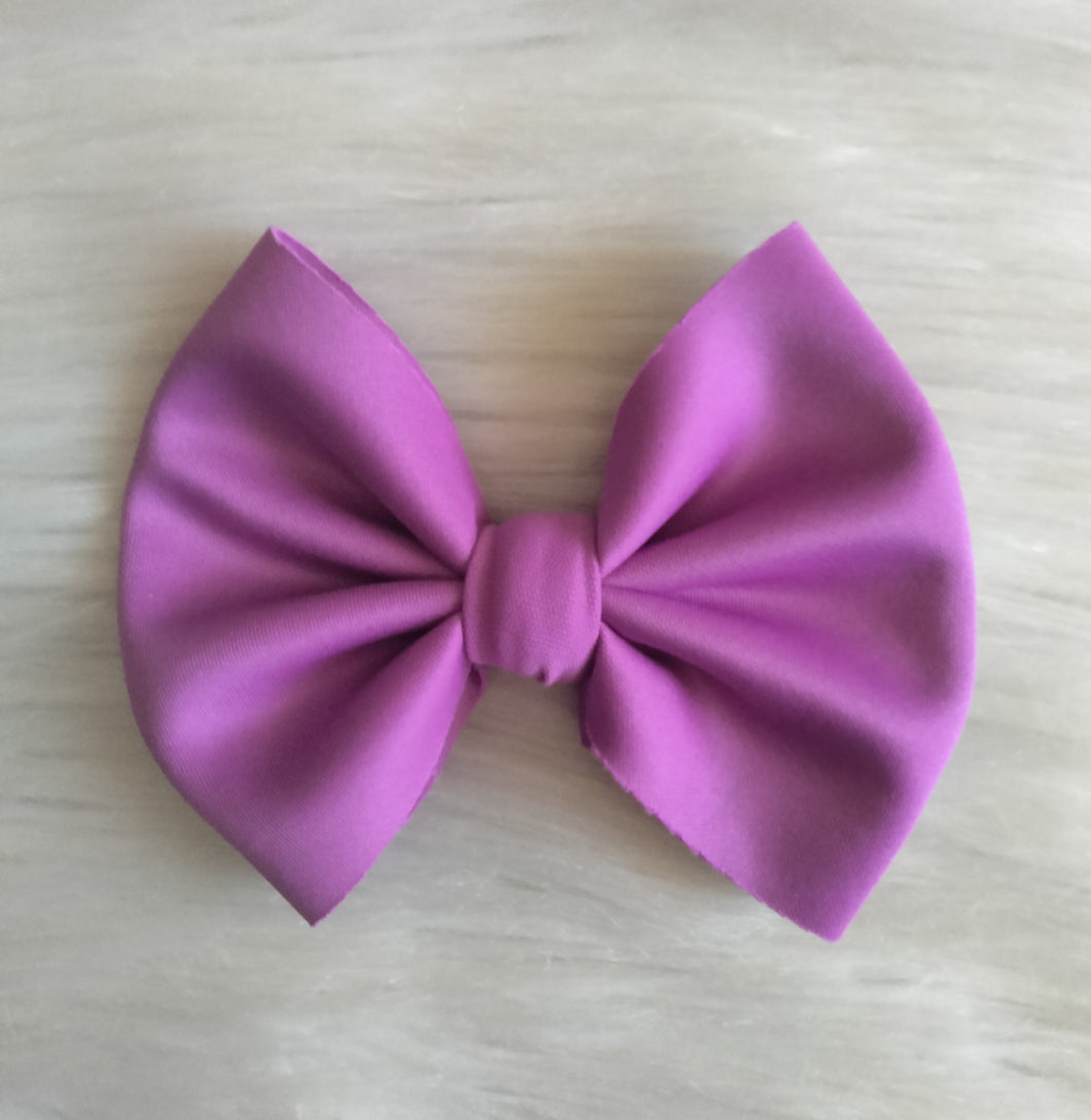 Purple puff bow