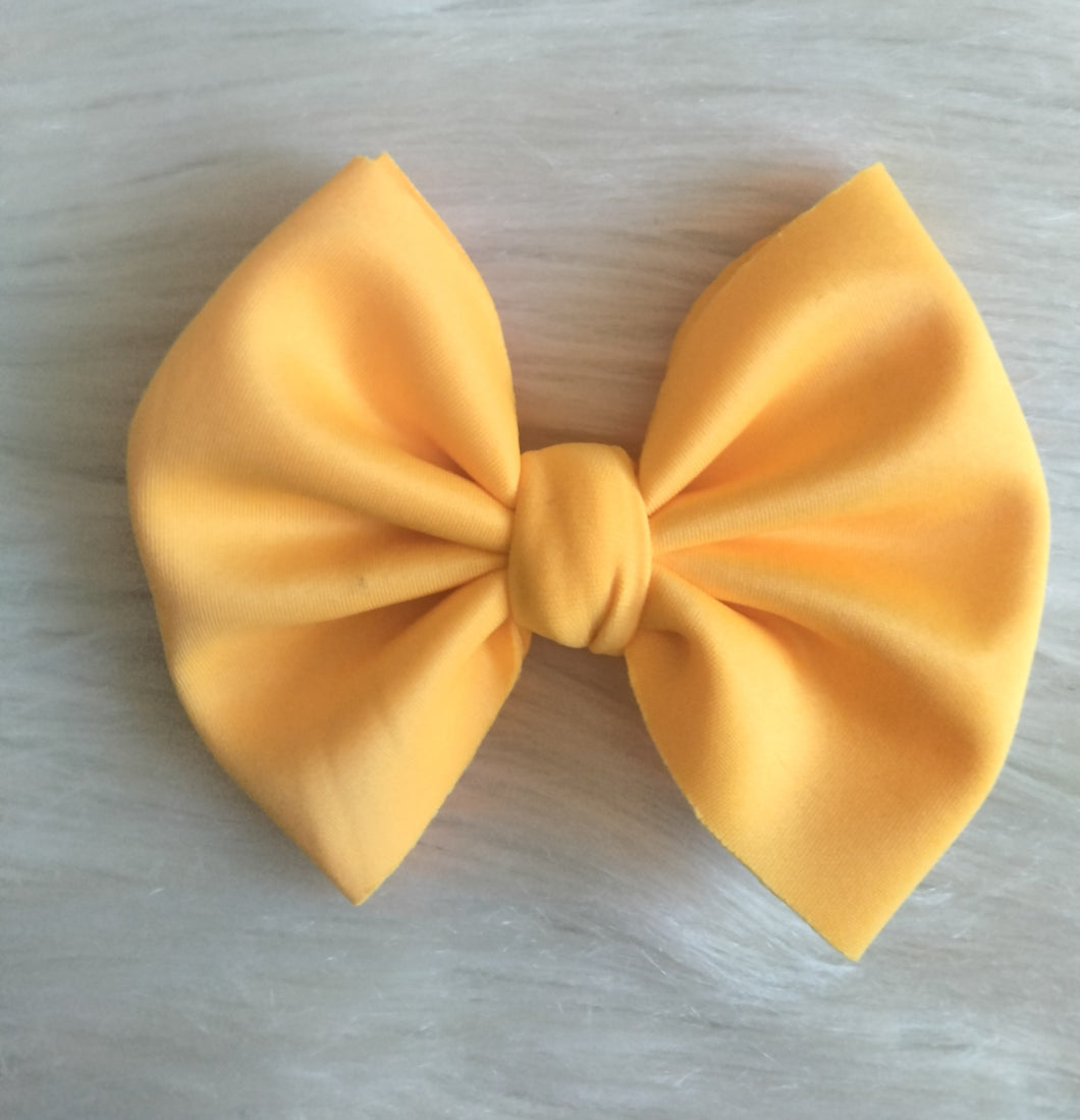 Yellow puff bow
