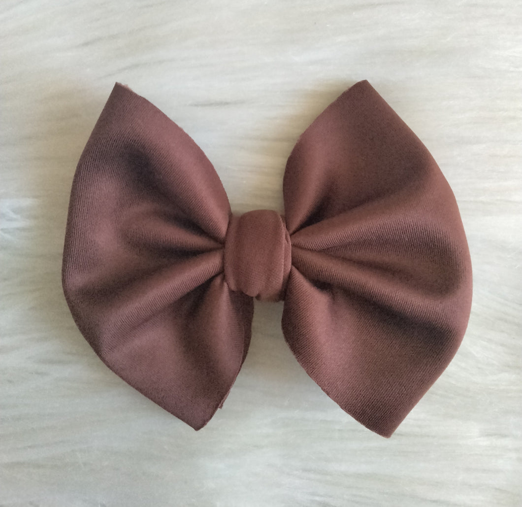 Brown puff bow
