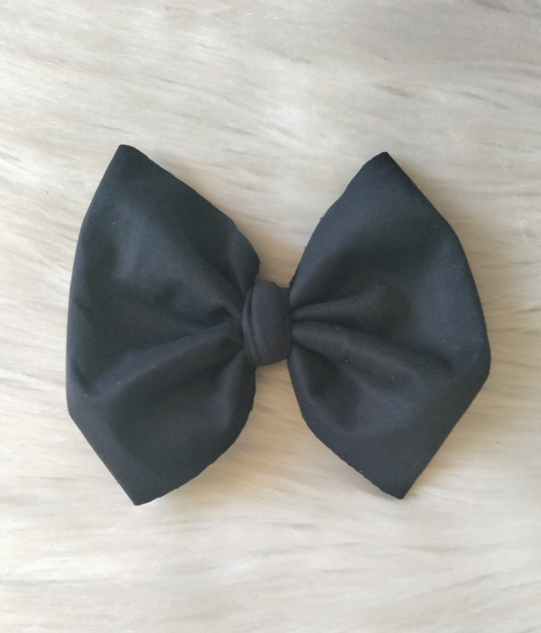 Black puff bow