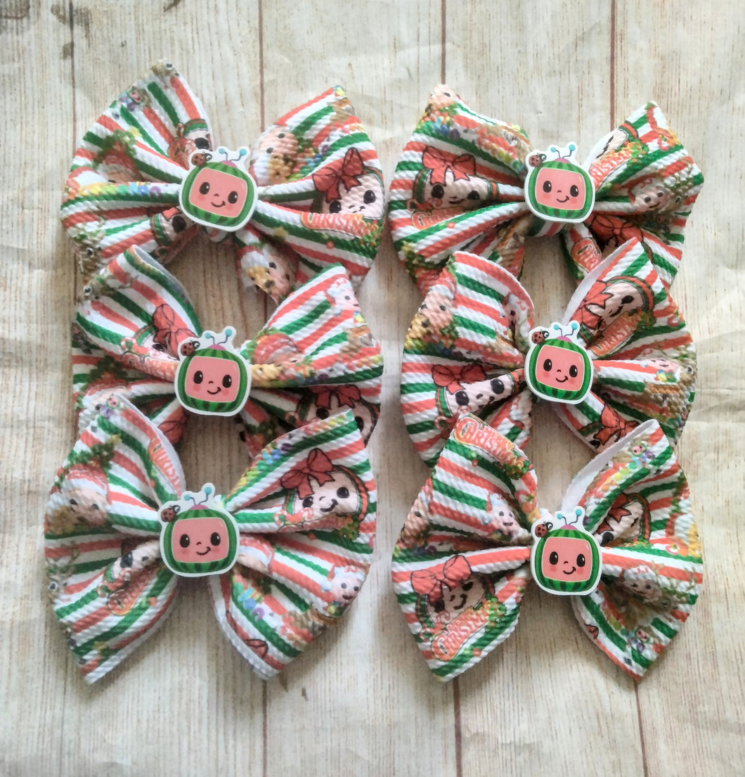 Cocomelon Christmas bows