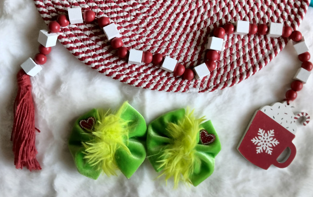 Green velvet piggies