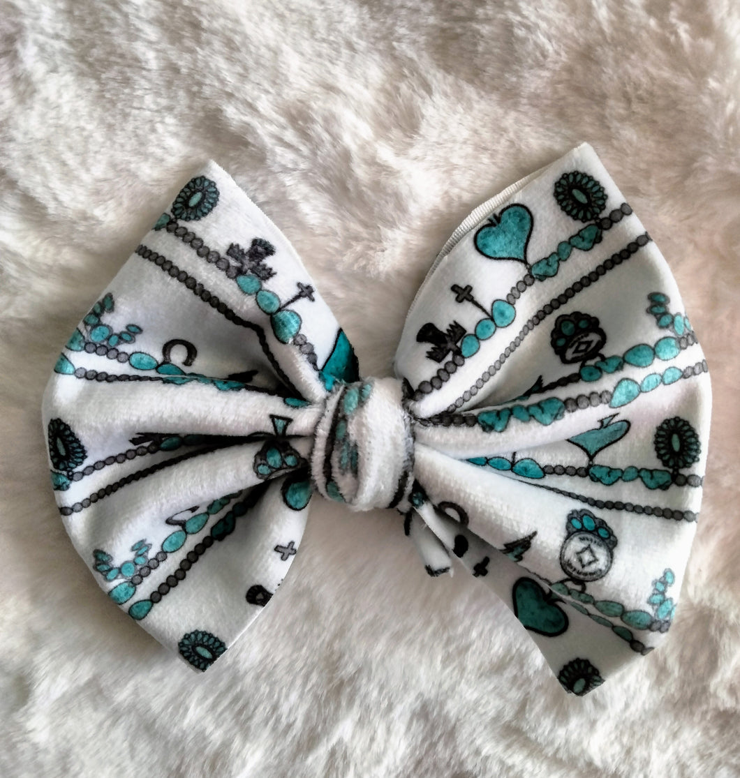 Cowgirl charms velvet bow