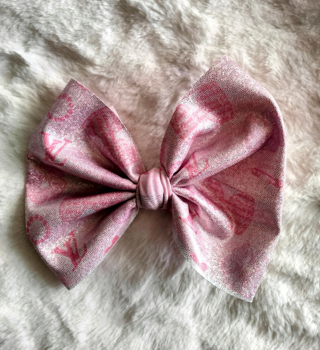 LV glitter bow