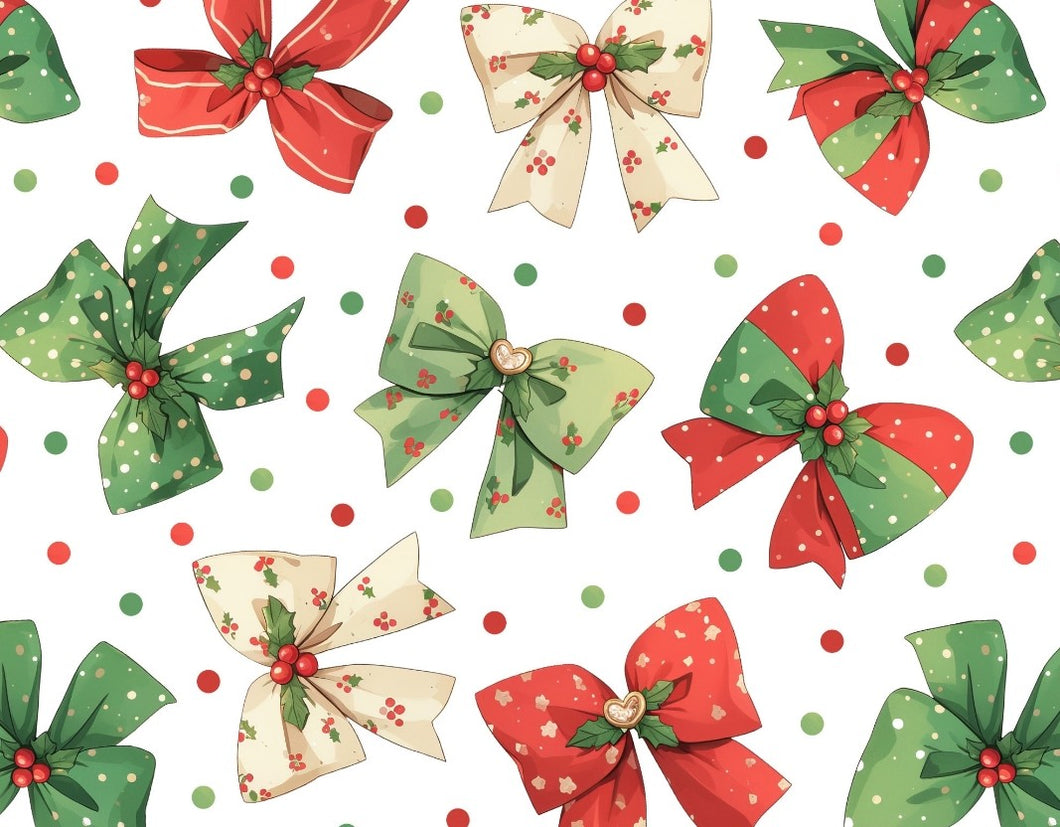 Christmas bow leggings