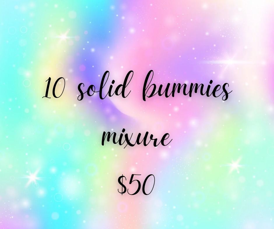 10 solid bummies mixture of colors