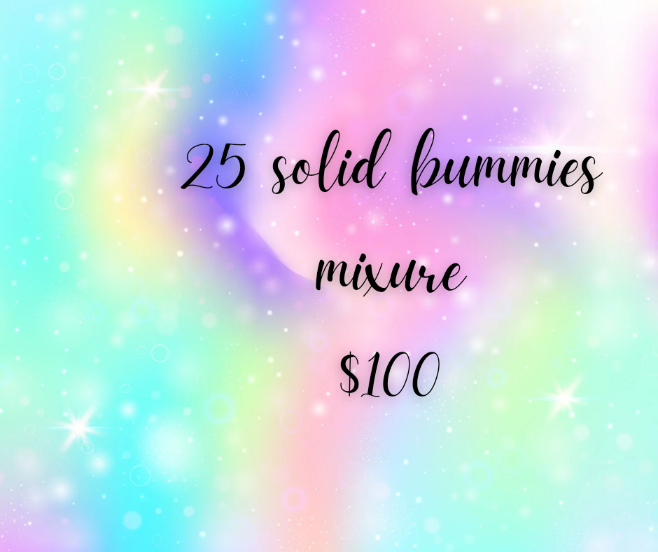 25 pairs of solid bummies