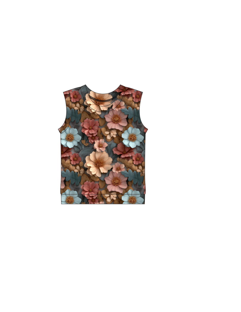 Fall floral tank top