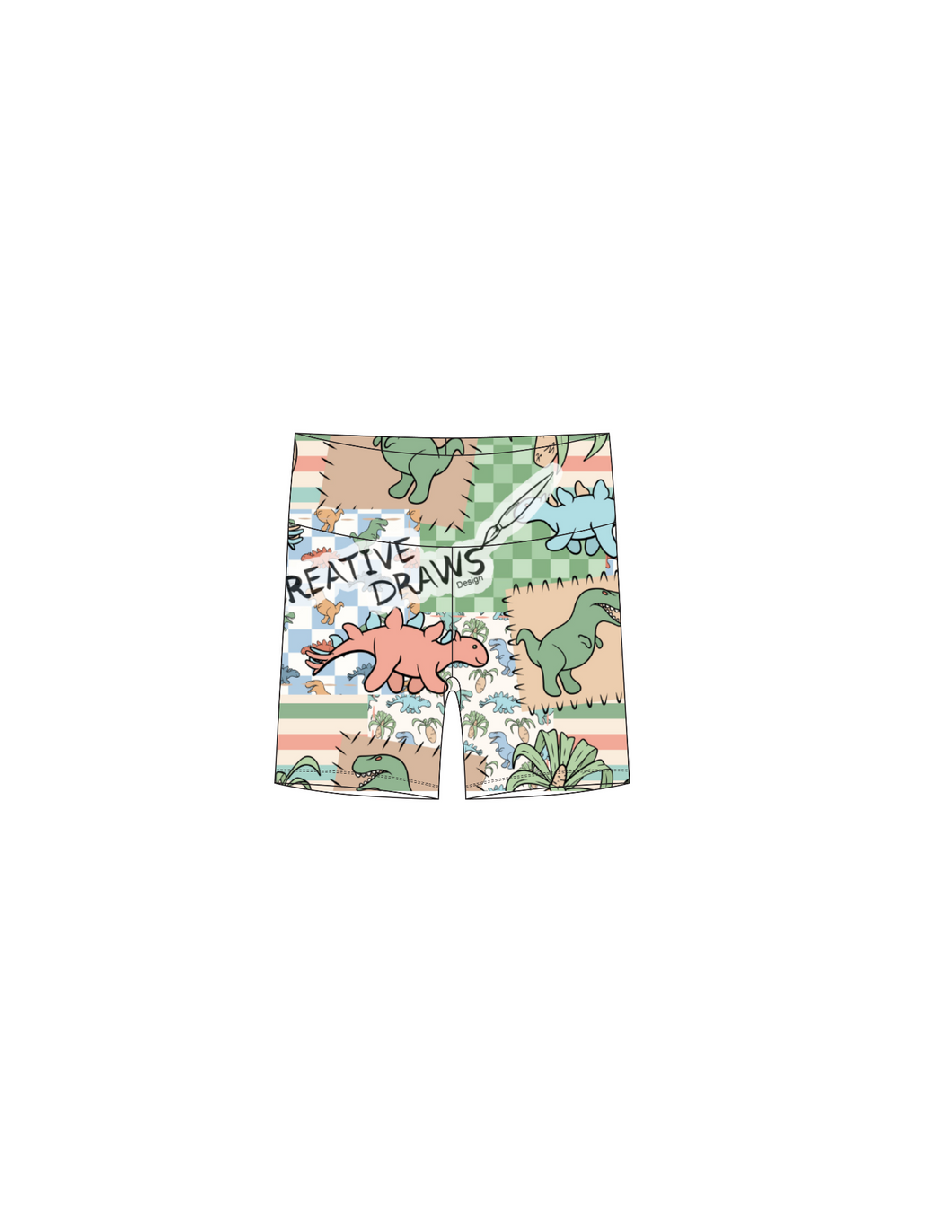 Dino biker shorts