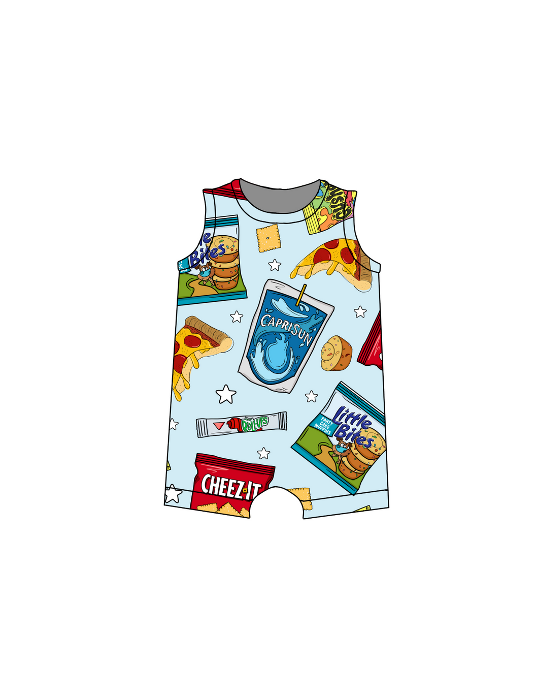 Blue snack romper