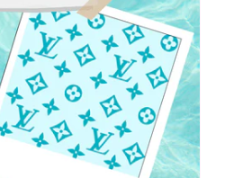 Bow/ piggie blue teal