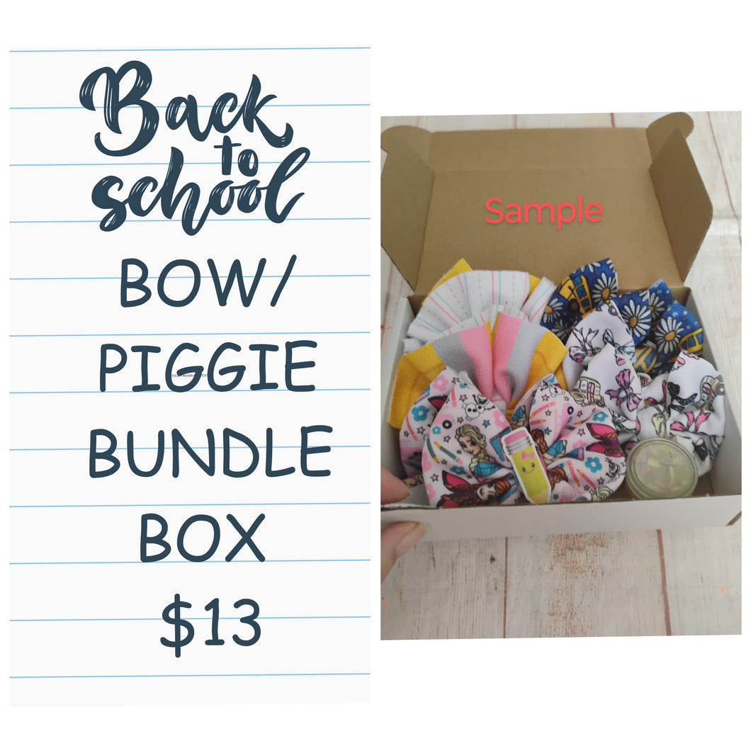 Back to school bow/ piggie box