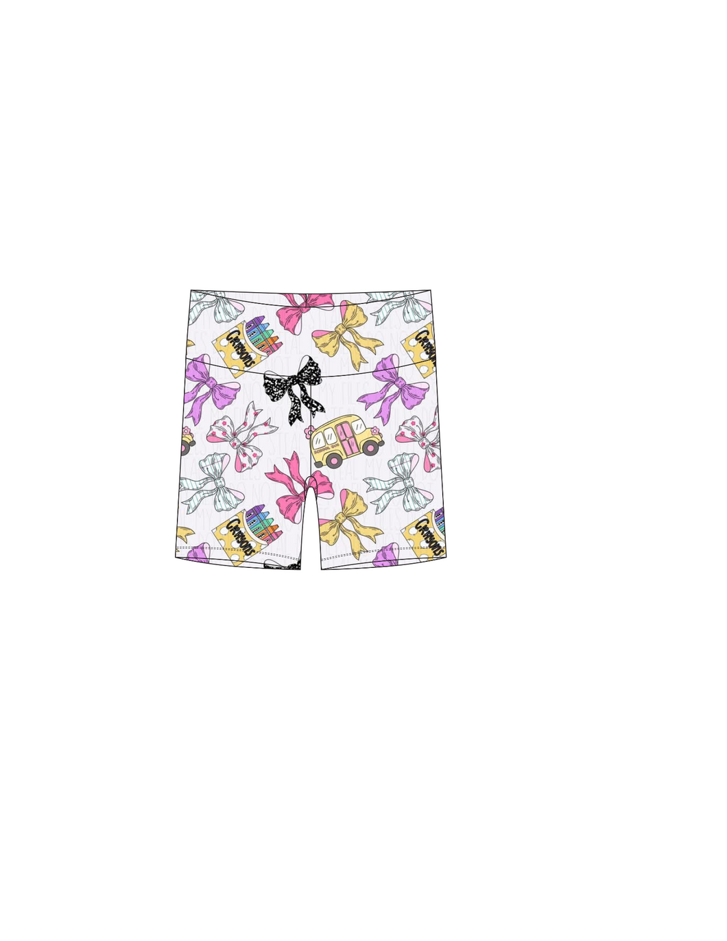 Bows / school biker shorts