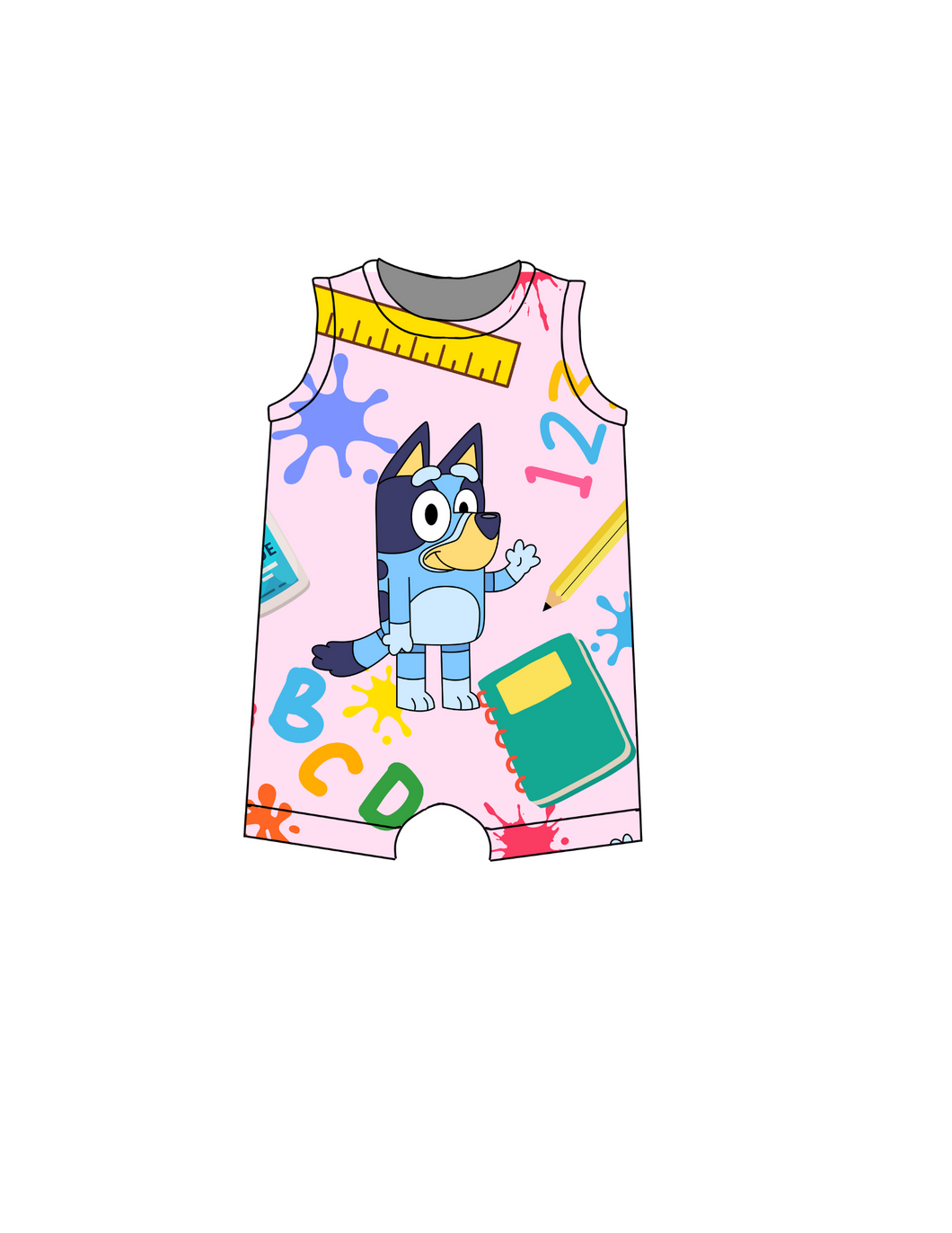 Bluey school romper