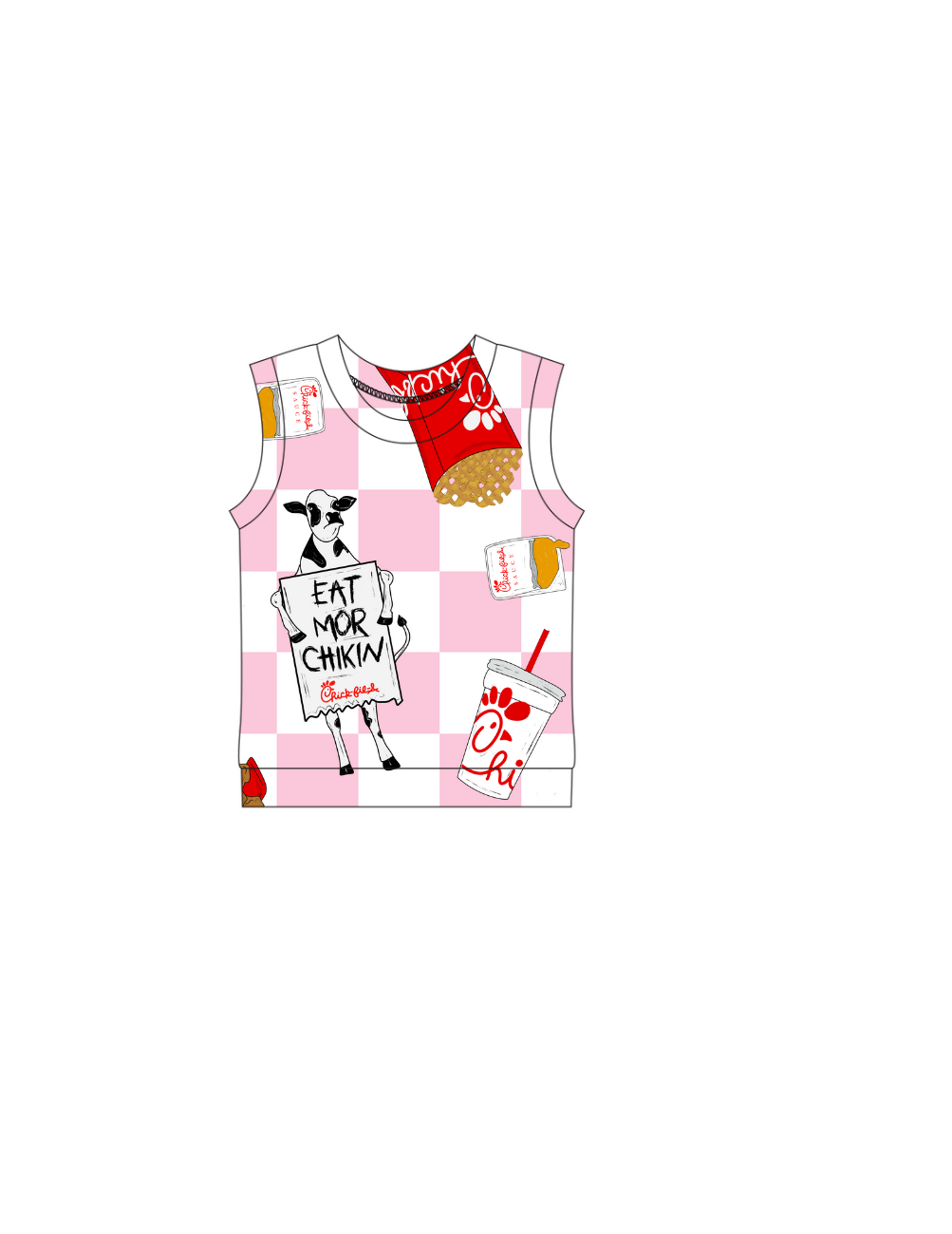 Chic fil a tank  top
