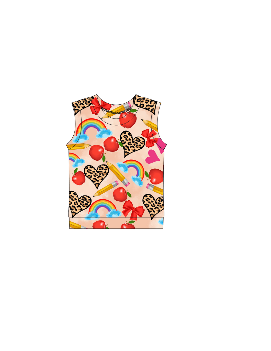 Apple school tank top