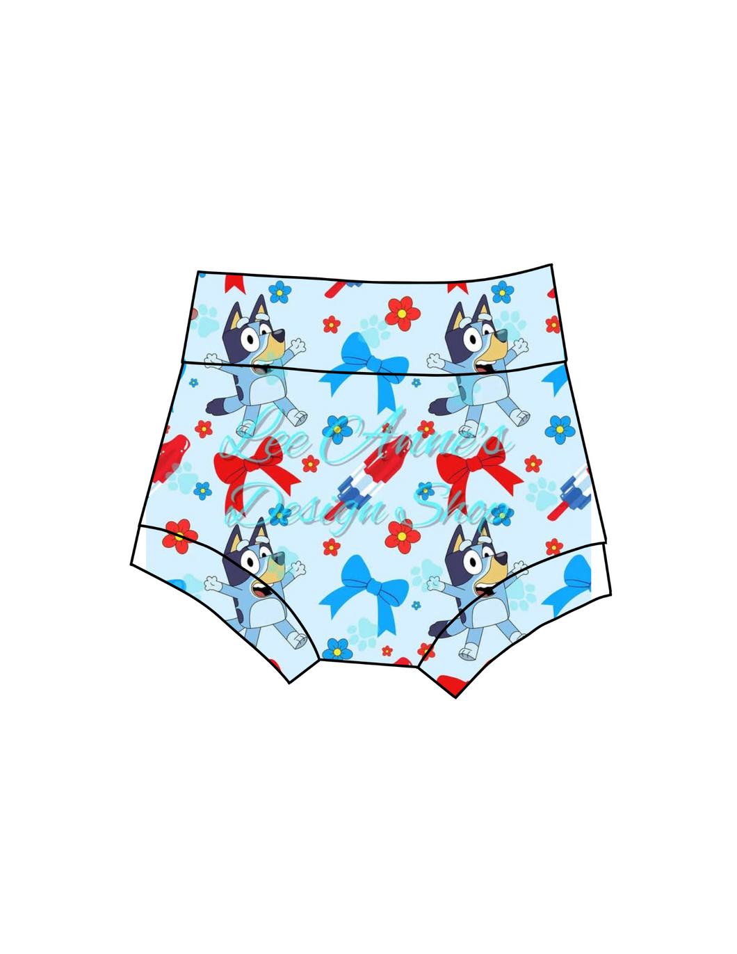 Bluey 4th of July bummies