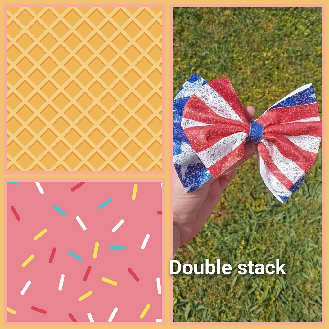 Double stack ice cream bow