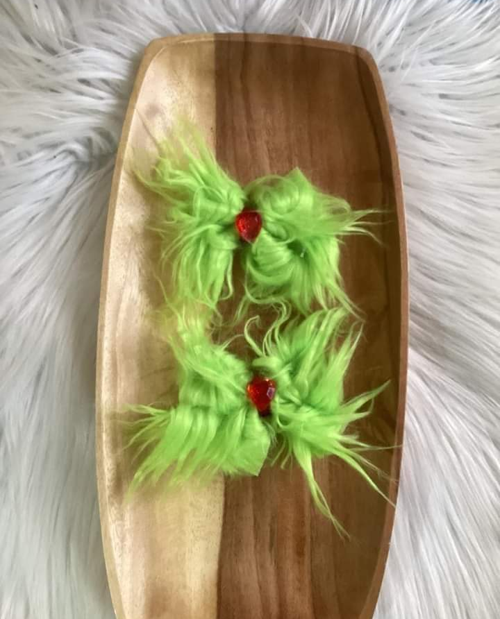Green furry Grinch  piggies