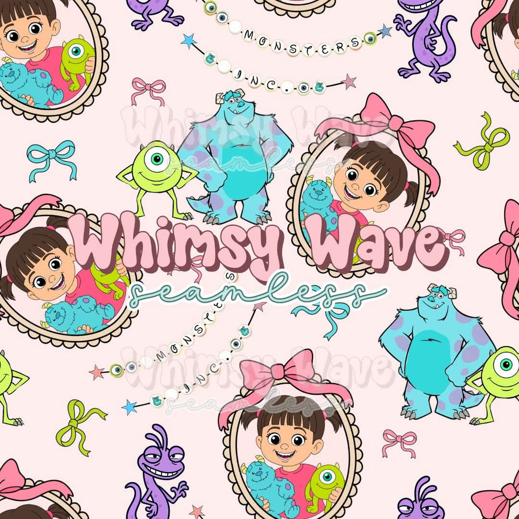 Bow/ piggie monster inc