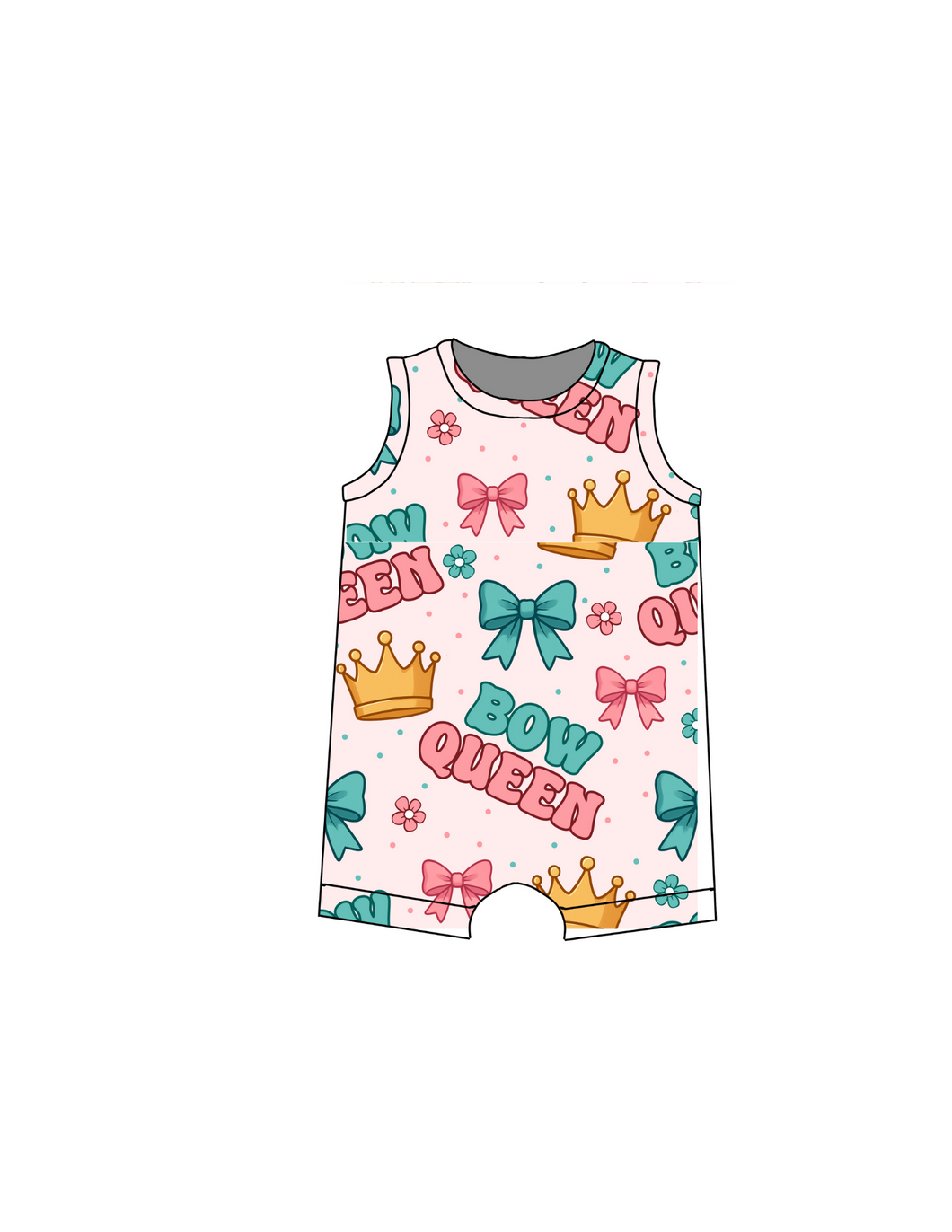 Bow queen romper
