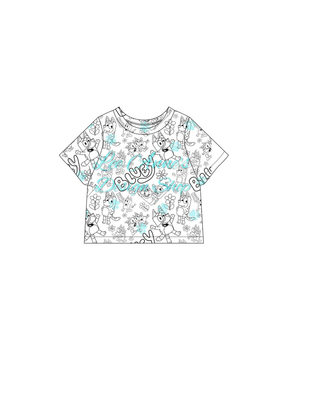 Bluey color me tee shirt