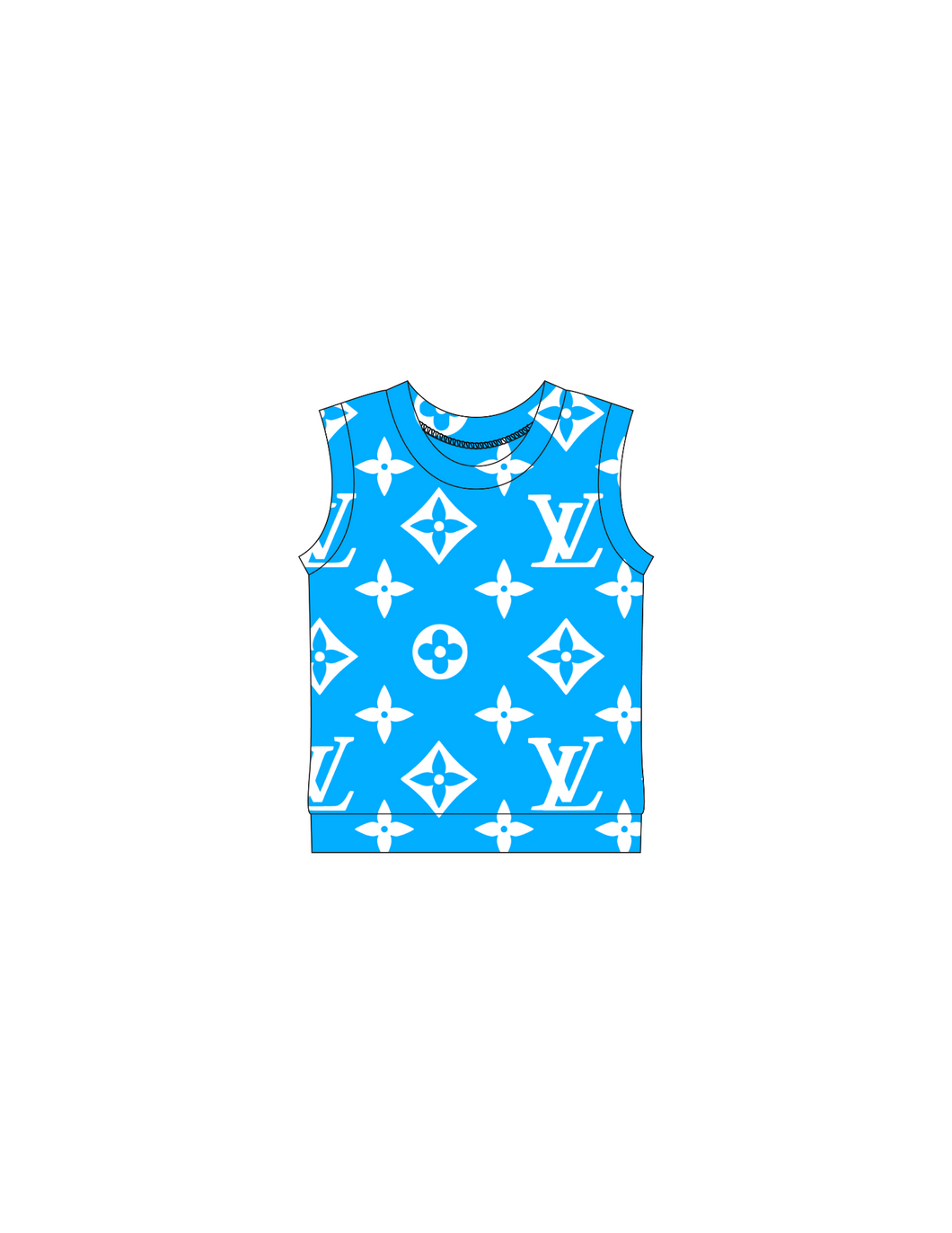Blue Lv tank top
