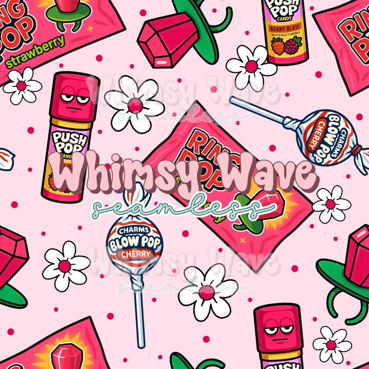 Bow/ piggie red push pop