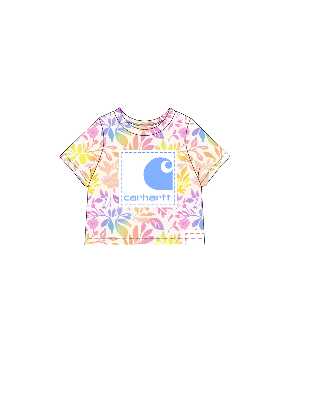 Floral Carhartt tee shirt