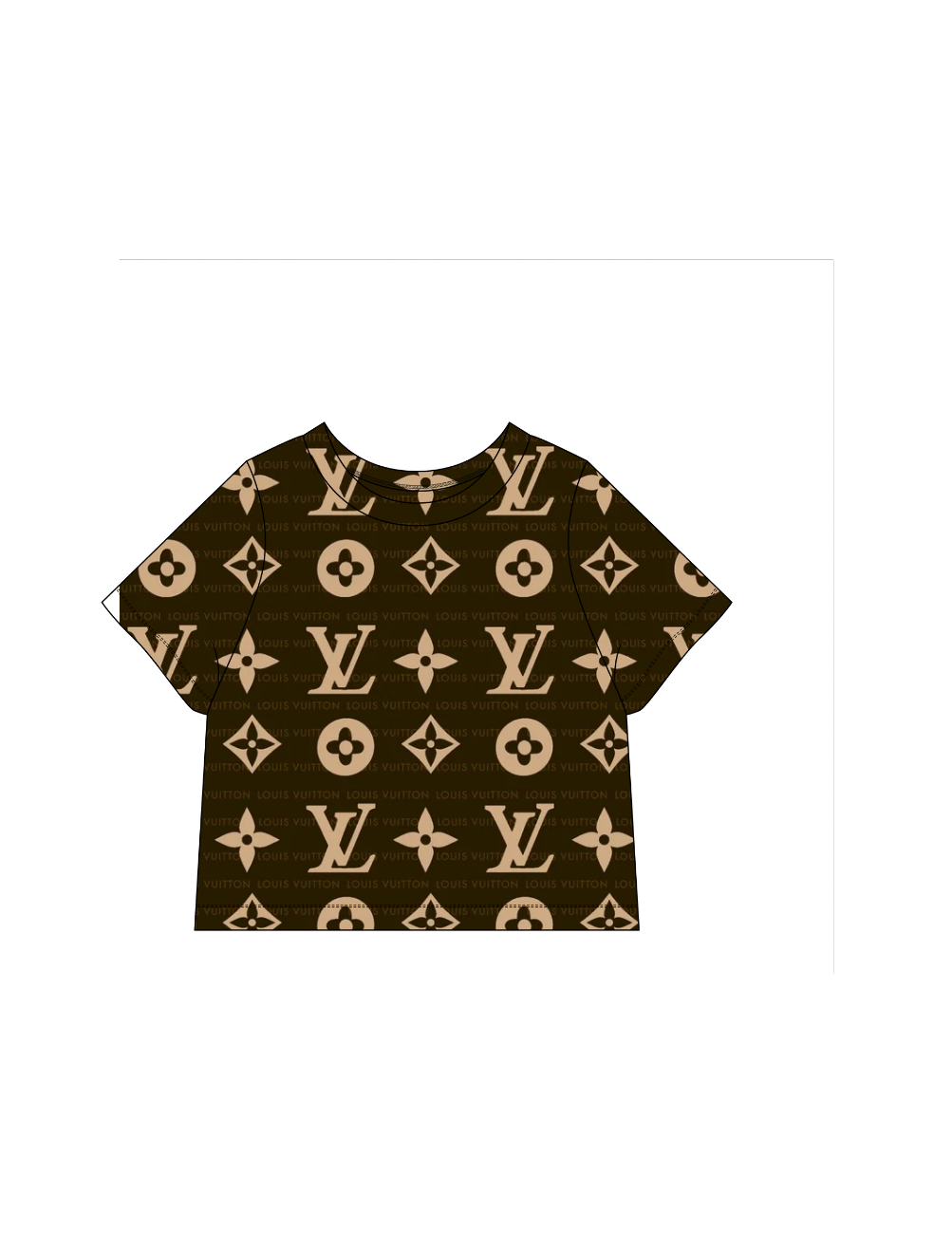 Brown LV tee shirt