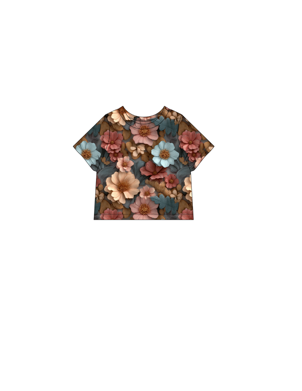 Fall floral tee shirt