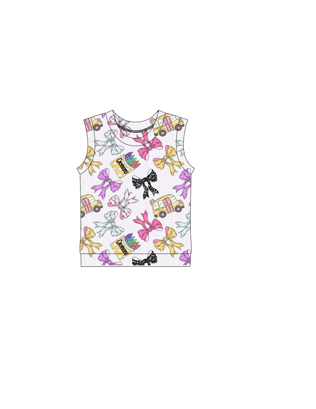 Bows/ school tank top