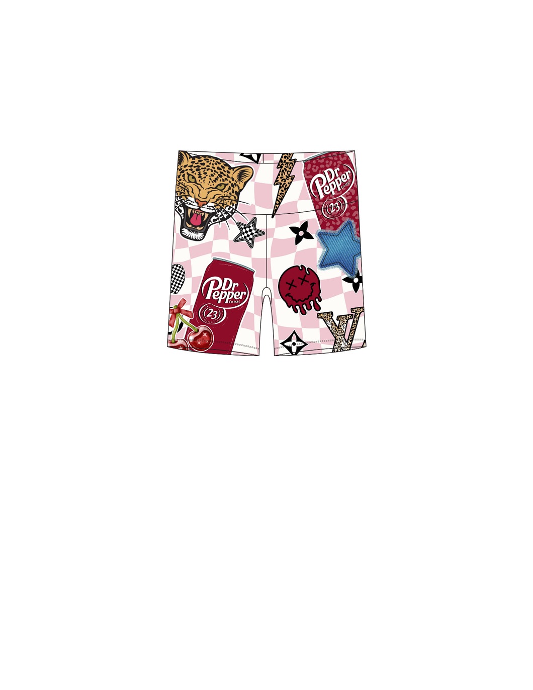 Dr. Pepper biker shorts