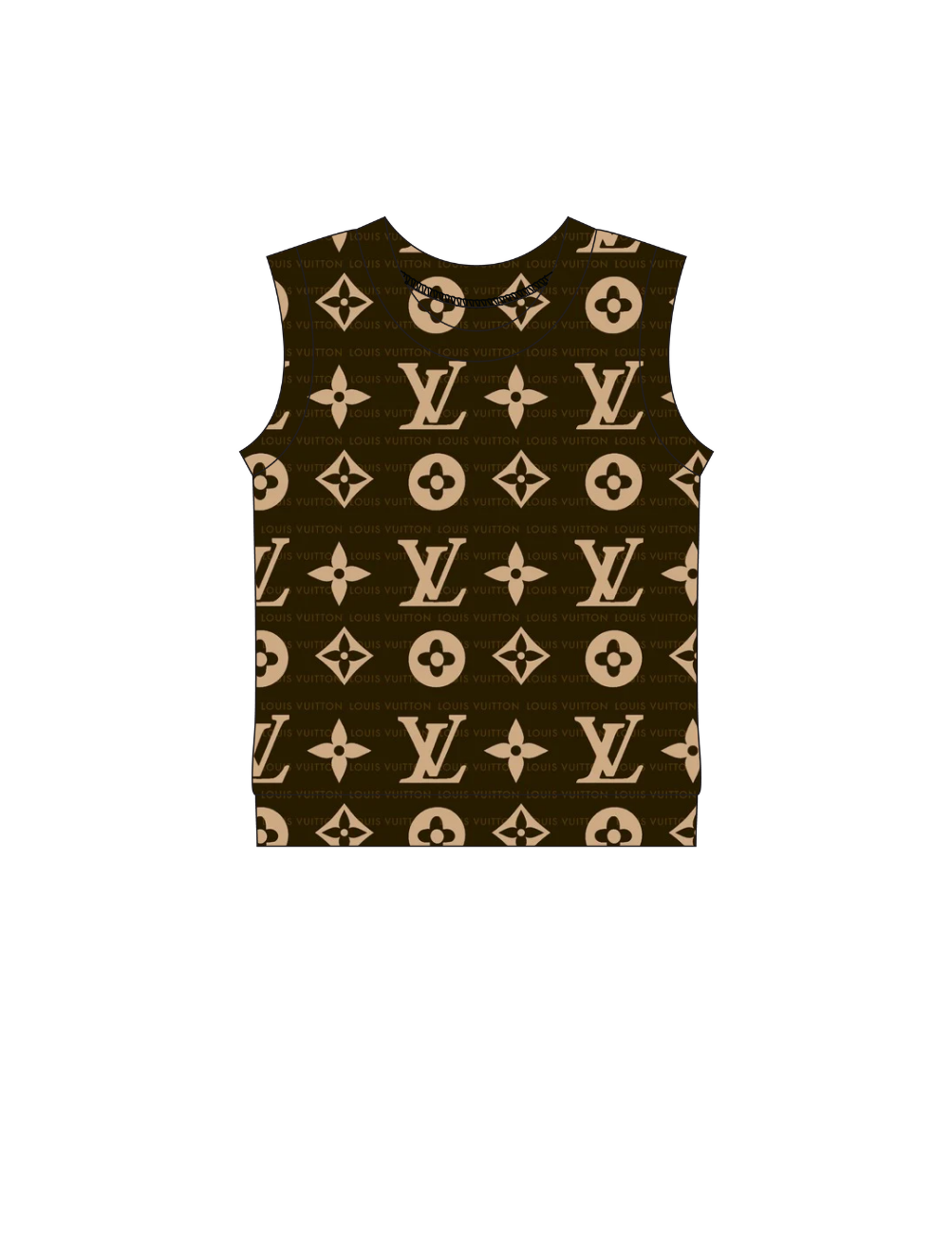 Brown lv tank top
