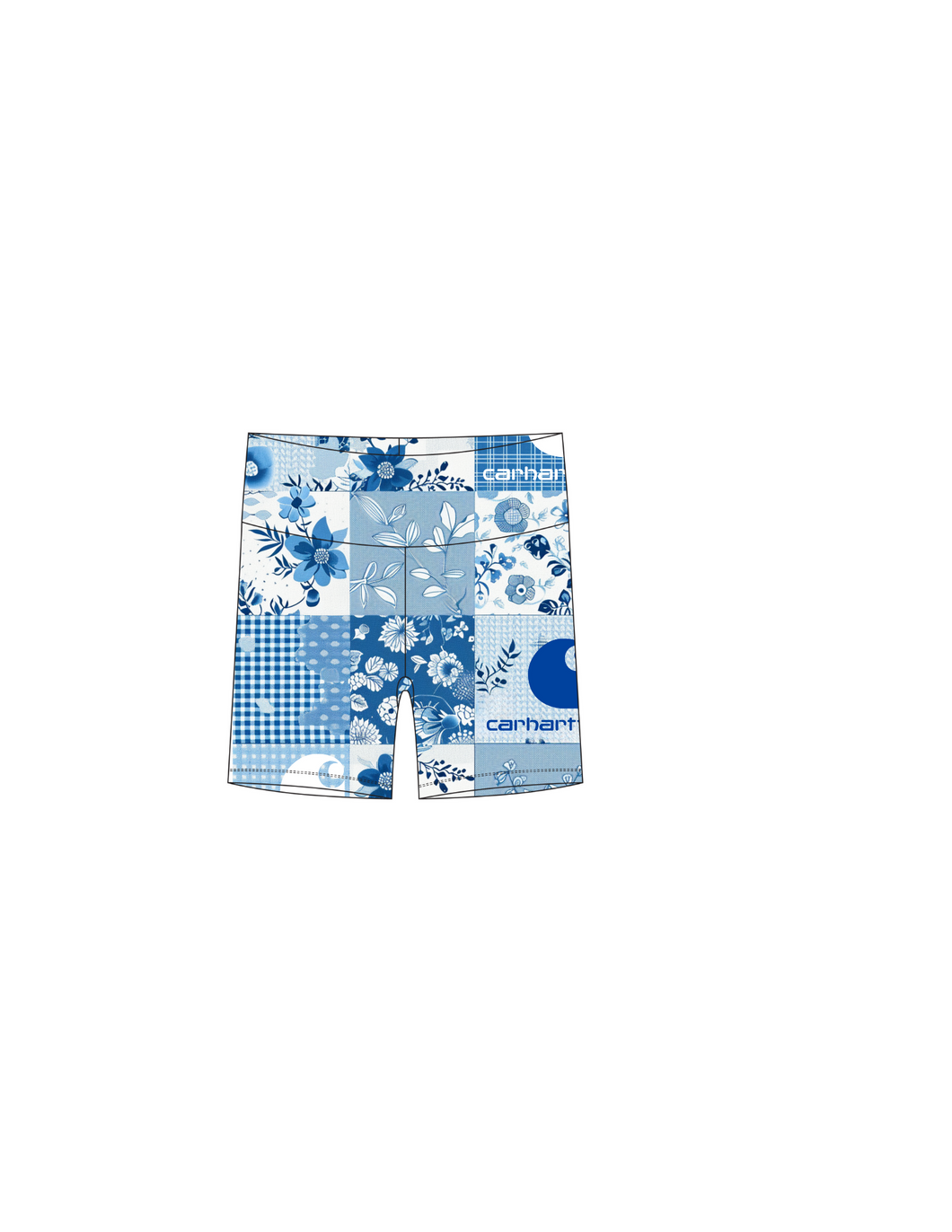 Blue Carhartt biker shorts