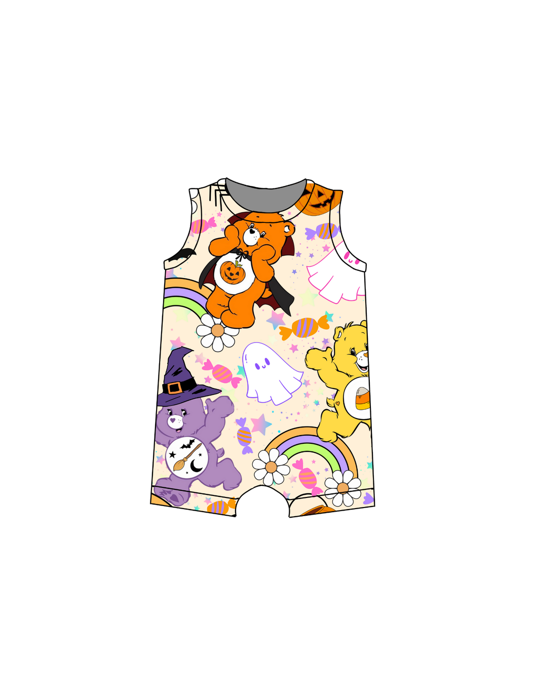 Carebear Halloween romper