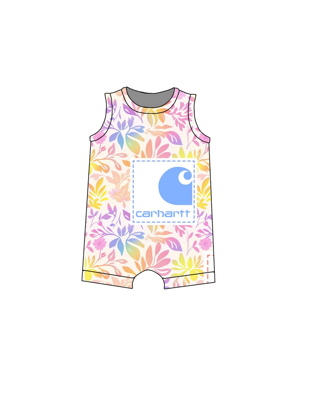 Floral Carhartt romper