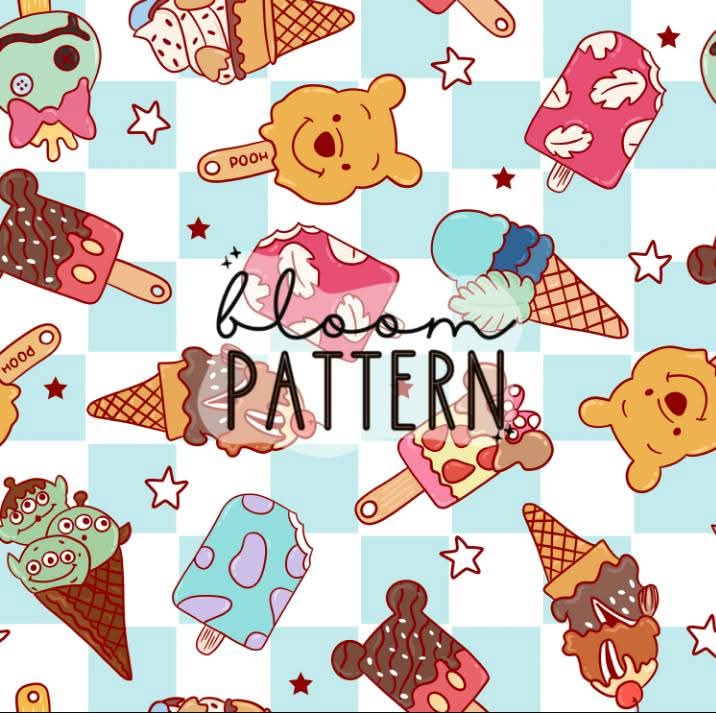 Bow/ piggies characters ice cream