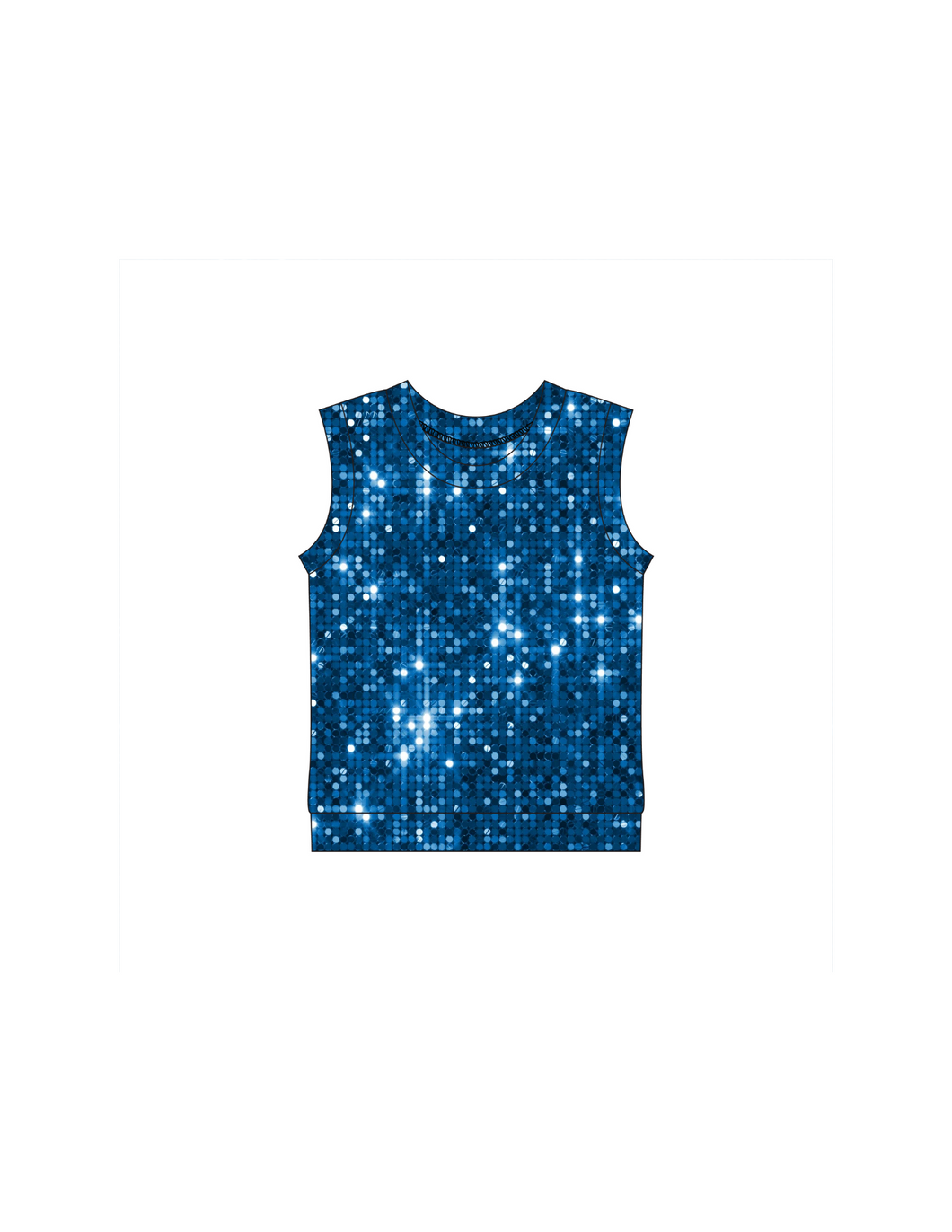 Blue sparkle tank top