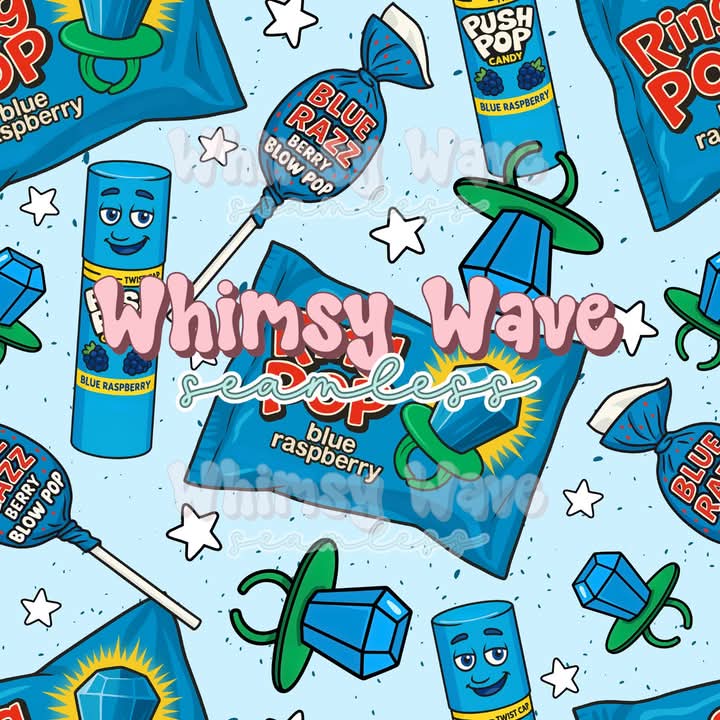 Bow/ piggie blue push pop