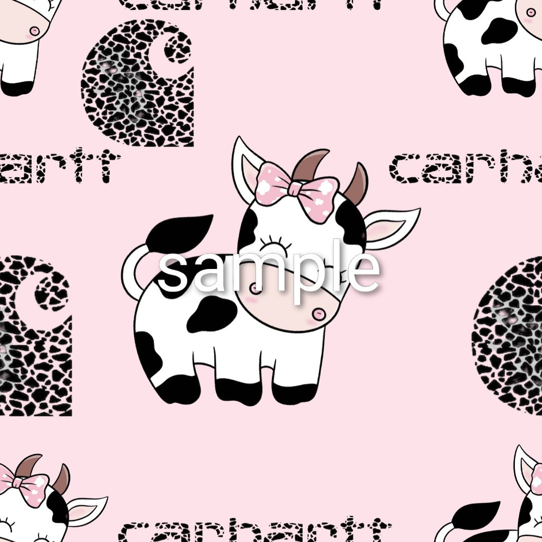 Cow Carhartt bow/ piggie