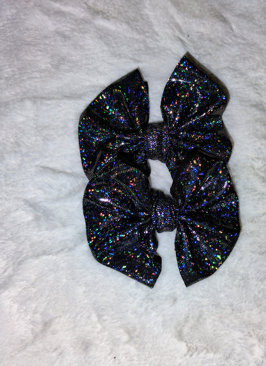 Black sparkle halo piggies